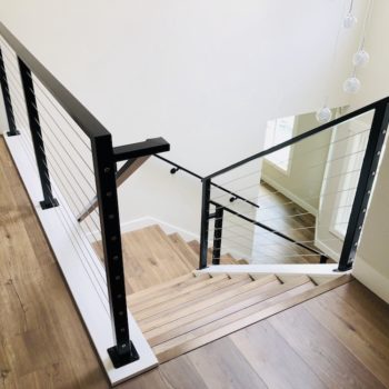 cable  railing - custom iron works home