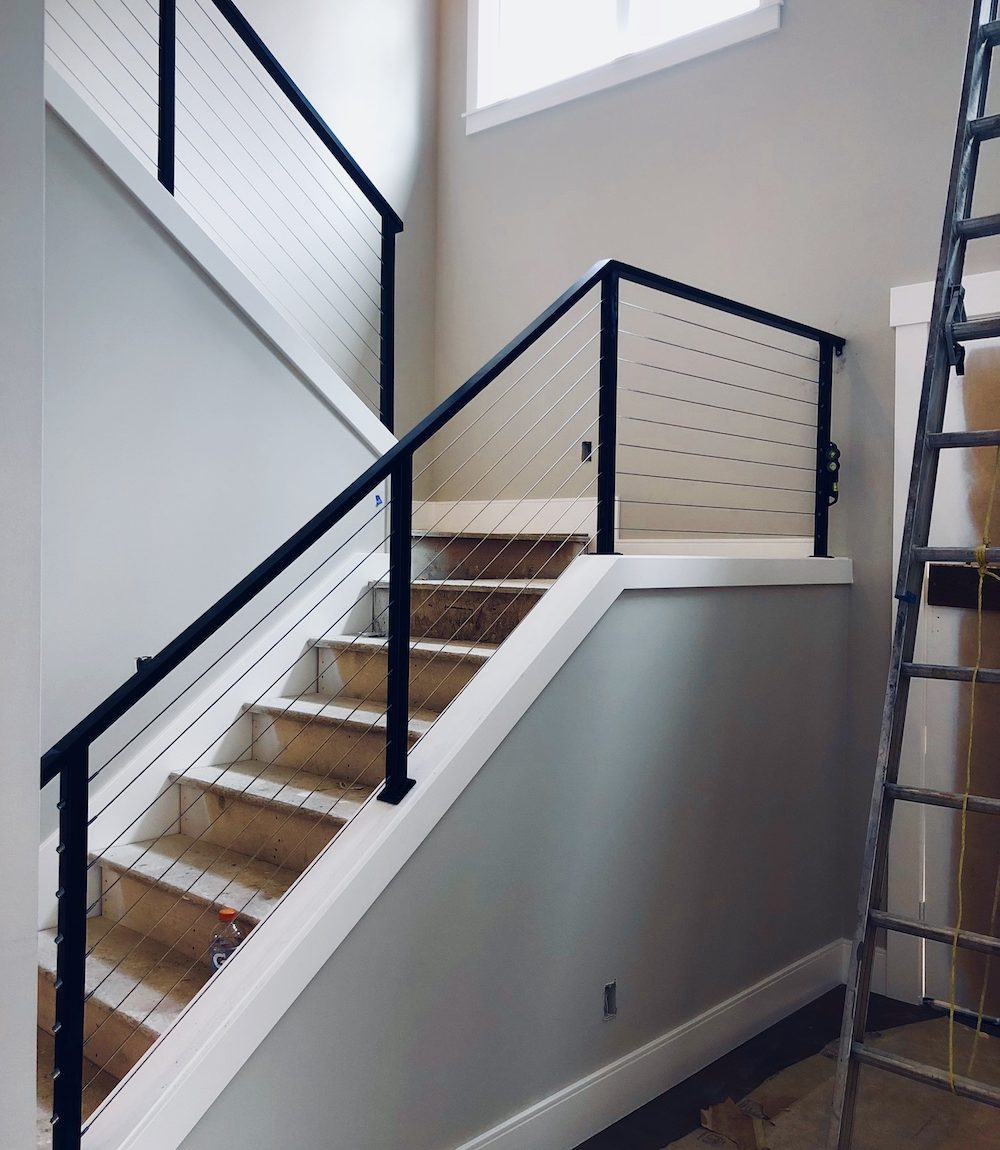 cable railing- custom iron works - kirkland