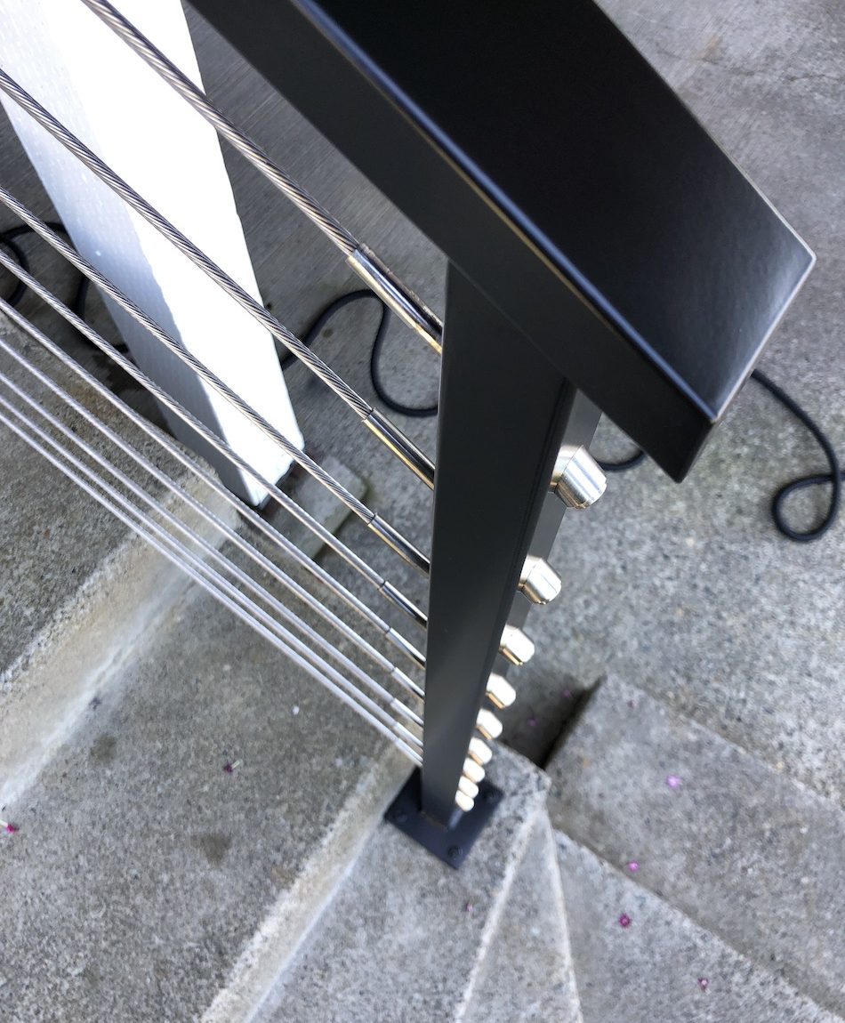 Cable railing - custom iron works